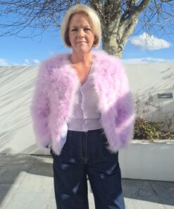 Lilac feather jacket