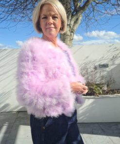 Lilac feather jacket