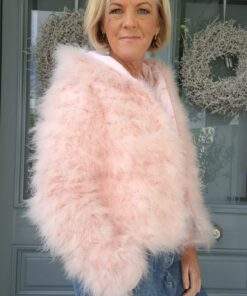 Pink feather jacket