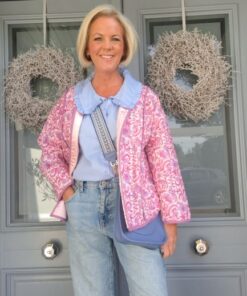 Pink quilted jacket