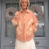 peach embroidered jacket