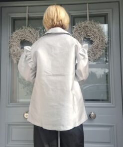 ruffle silver oversize jacket