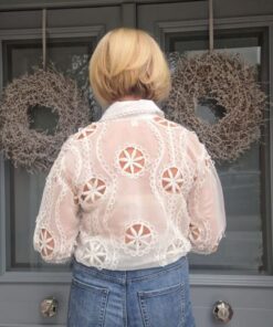 cream embroidered shirt