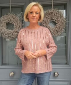 pink sequin jumpe