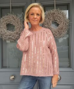 pink sequin jumpe