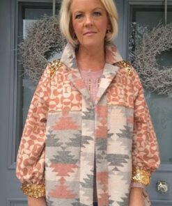 sequin kaftan coat