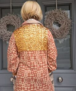 sequin kaftan coat