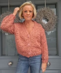 terracotta cardigan