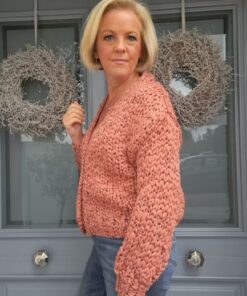 terracotta cardigan